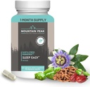 Mountain Peak Nutritionals Sleep Easy - Suplemento de apoio ao sono Promovendo um humor relaxado e calmo - 5-HTP, aminoácidos, melatonina e magnésio - Suplemento dietético hipoalergênico (60 cápsulas)