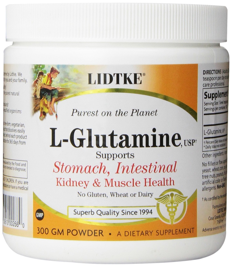 Lidtke Technologies L-Glutamina pó, 300 Gram