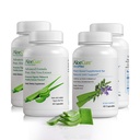 AloeCure Organic Aloe Vera Cápsulas Embalagem - 4 Peças - 2 x VeraFlex, 2 x Aloe Vera Cápsulas