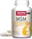 Fórmulas Jarrow HSH 1000 mg - 100 Cápsulas Veggie - Metilsulfonilmetano - Fonte de Enxofre - Suplemento dietético Suporta e Fortalece Juntas - Até 100 Servões