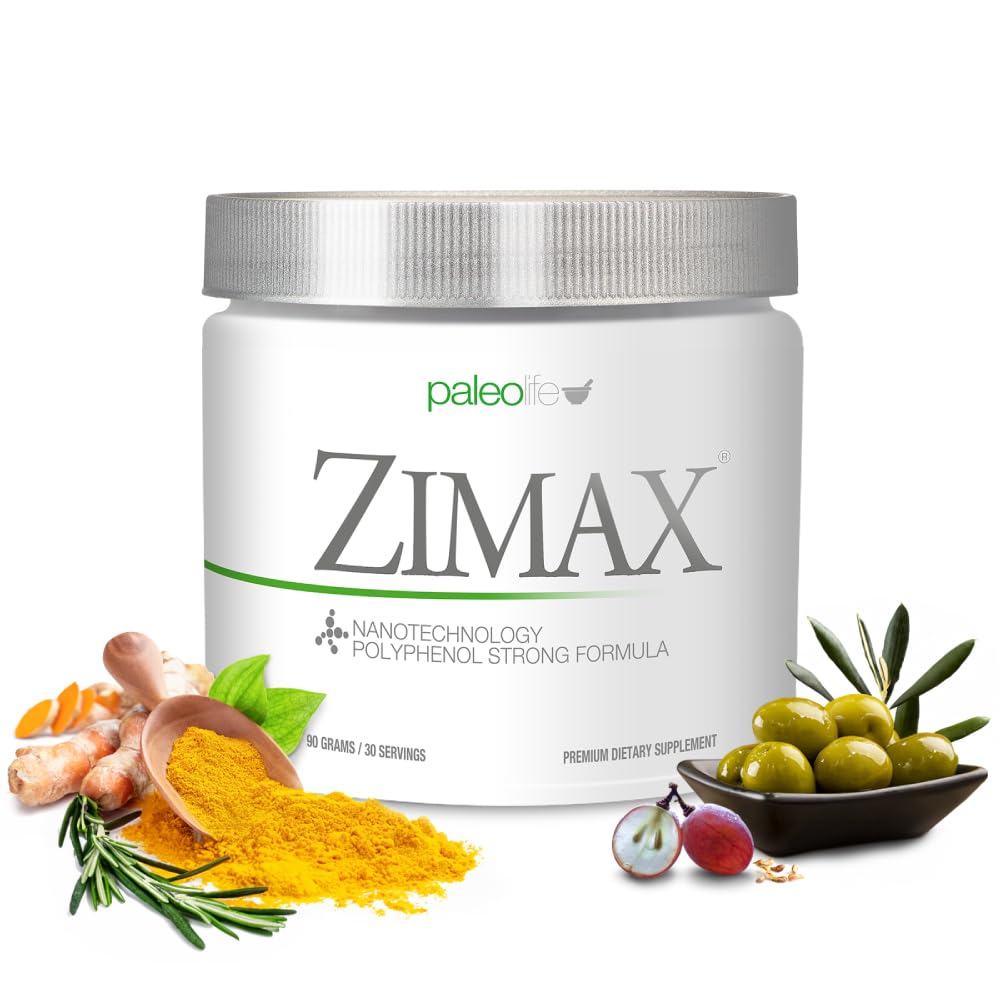 ZIMAX Super ANTIOXIDANT - 100% Natural - Alta Absorção Curcumina, Extrato de Rosemary, Extrato de Sementes de Uva, Extrato de Folha de Oliva ORAC 3,451.770 (Canister) 90 gramas (1-Pack)