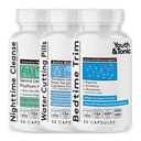 Jovem & Tônico Escultura Lean Cleanse – Sentir-se mais leve e mais tonificado, peso da água & Bloating alívio, Detox & Fluid perda de apoio – Trim leito, 15 dias Colon Cleanser, 90 comprimidos para o metabolismo e corpo definido