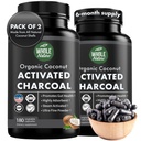 Cápsulas de Carvão Ativadas de Coco, 180 Cápsulas de Carvão, Whitening Dentes, Ajuda a Obstipação, Bloating, Gás estomacal, Azia, Puro Coconut Derived Supplement (2)