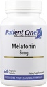 Paciente Um Melatonina 5mg □ Suplemento para apoiar sono saudável / ciclo wake* □ Ajuda natural ao sono □ 60 cápsulas