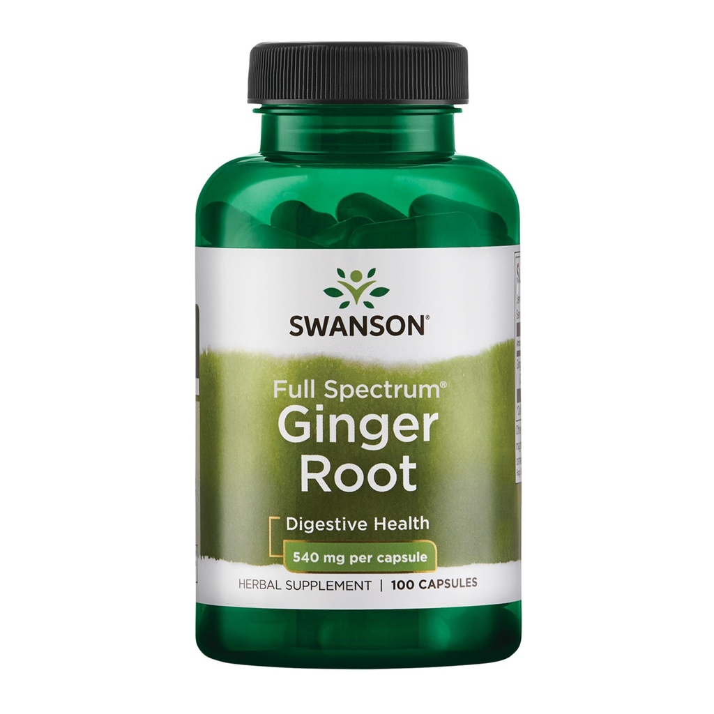 Swanson Premium Ginger Root 540 Milligrams 100 Cápsulas