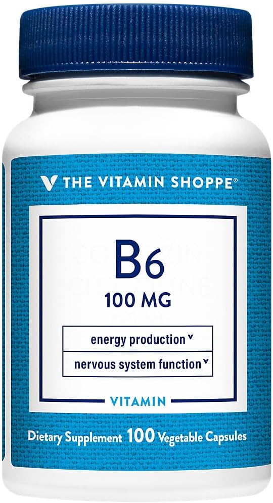 A Vitamina Shoppe B6 100MG (100 Cápsulas)