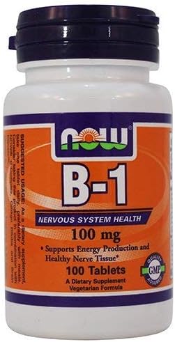 Agora Alimentos: B-1 Sistema Nervoso Saúde 100 mg, 100 tabs (6 embalagem)