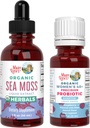 MaryRuth Orgânicos Digestão Probiótica (Raspberry) para Mulheres 40+ & Sea Moss Drops - USDA Organic, Clean Label Project Verified® - Vitaminas para Gut Saúde e Imunidade - Vegan, Non-GMO, Gluten Free