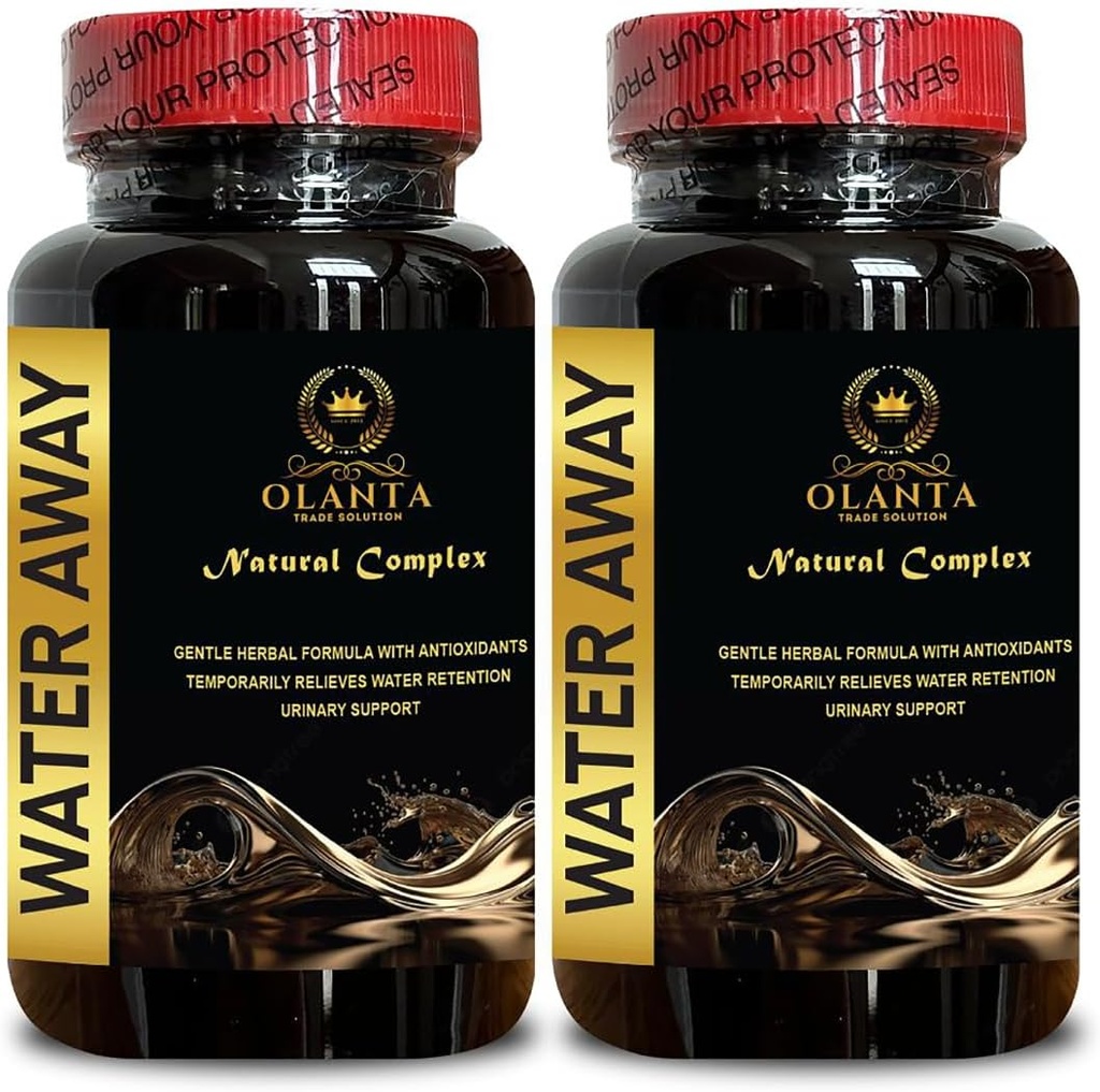 Pílulas de água natural - Atuação rápida Pílulas de água natural para mulheres e homens, pílulas de água vitaminas, pílulas diuréticas para retenção de água, Agição rápida Bloating alívio, - 2 garrafas