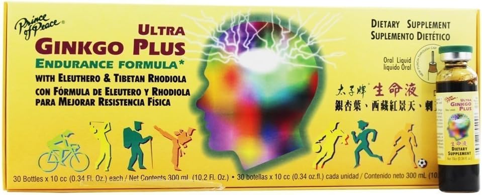 Príncipe da Paz - Ultra Ginkgo Plus, 30 frascos fl oz