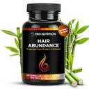 TRIO NUTRITION Hair Abundância . Suplemento Vitamina Natural para o crescimento do cabelo, unhas fortes e pele lisa . Impulsionado com colágeno, queratina, zinco e selênio .