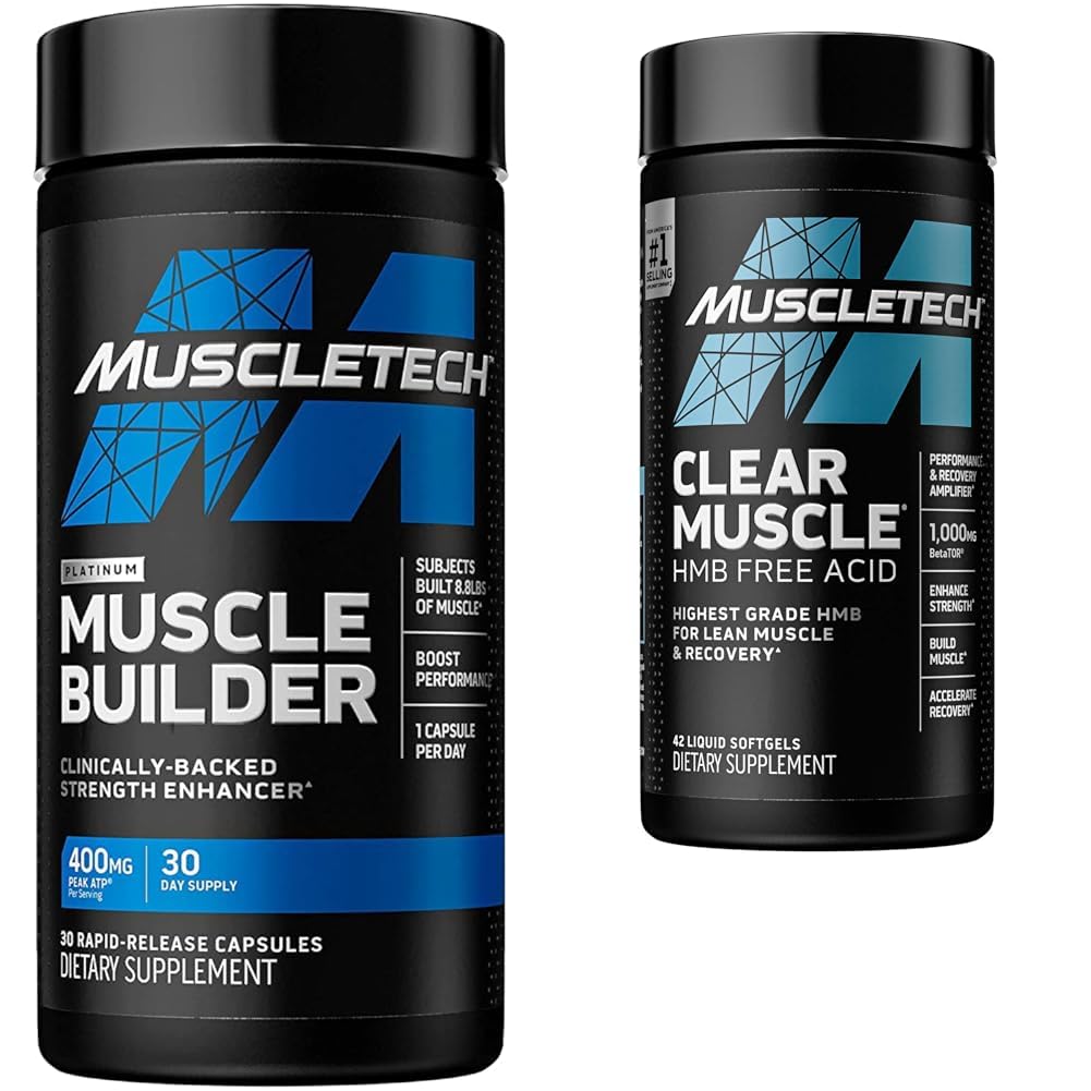 MuscleTech Muscle Builder com Pico ATP e músculo claro com HMB, Muscle Building Supplements para homens e mulheres, 30 + 42 Conde