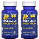 Dopamine Brain Food - 650mg L-Tirosina Suplemento - Dopamine Suplemento para Foco e Mental Drive - Suporta energia mental - Neurotransmissor Suporte com vitaminas B - 120 Cápsulas