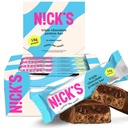 Barras de proteína de chocolate triplo de Nick – caixa de 12-conde alta proteína, baixas calorias, carboidratos baixos, Keto amigável, Sem açúcar adicionado