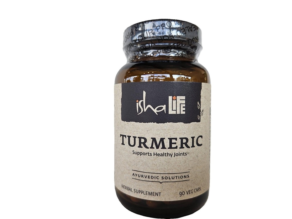 ISHA Suplemento de Ervas Turméricas 990 mg - 90 Cápsulas Vegetarianas, Não-GMO, Glúten...