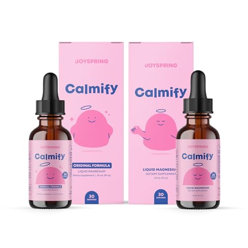 JoySpring Citrato de magnésio Líquido & Glicinato de magnésio para crianças - Açúcar Glúten grátis Magnésio para crianças e Magnésio Citrato Líquido - Suplementos de magnésio para crianças