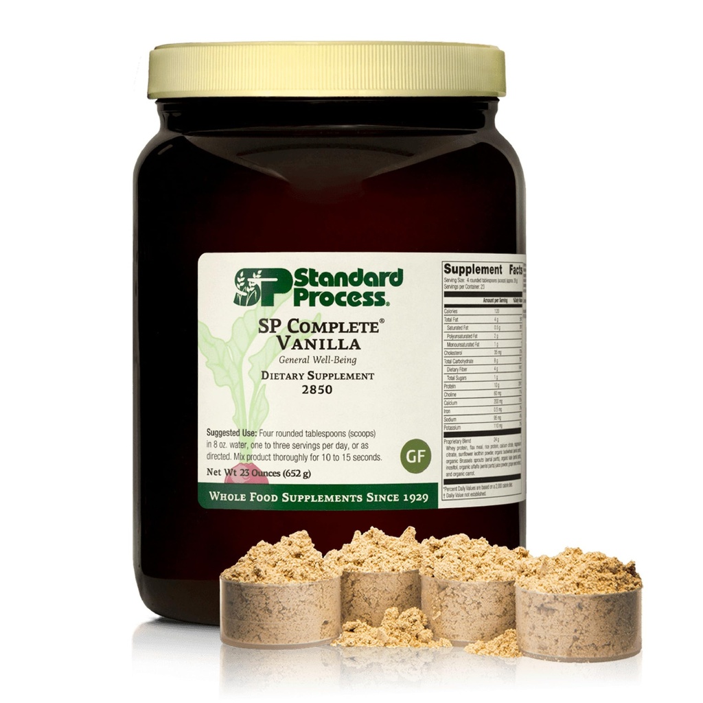 Processo padrão SP Completo - Nutrição integral para a função imune e hepática - Fonte de proteína com atividade antioxidante - Apoio muscular pós-trabalho - Sem glúten e Não-Soja - Baunilha, 23 onças