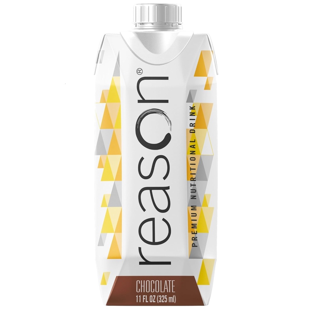 Razão Premium Alta Calorie Protein Drink - Livre de soja, glúten, OGM, sabores artificiais e adoçantes - NSF Certified - Lactose-Friendly, Ótimo para Tube-Feeding - Chocolate, 11 oz