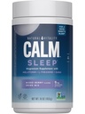 Natural Vitality Calm Sleep, Citrato de melatonina e magnésio, Mistura de bebida de ajuda ao sono, GABA, Ajuda, Vegan, Gluten Free Non-GMO, Berry misto, 16 Oz