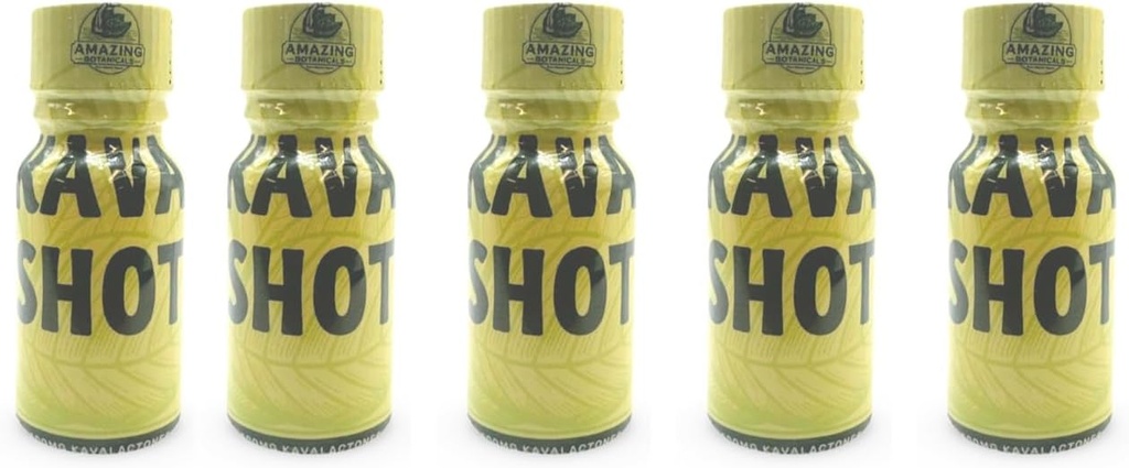 Fantásticos Botânicos KAVA Shot - 500mg Kavalactones - sabor original - Suplemento dietético - 5 Conde - 10ml