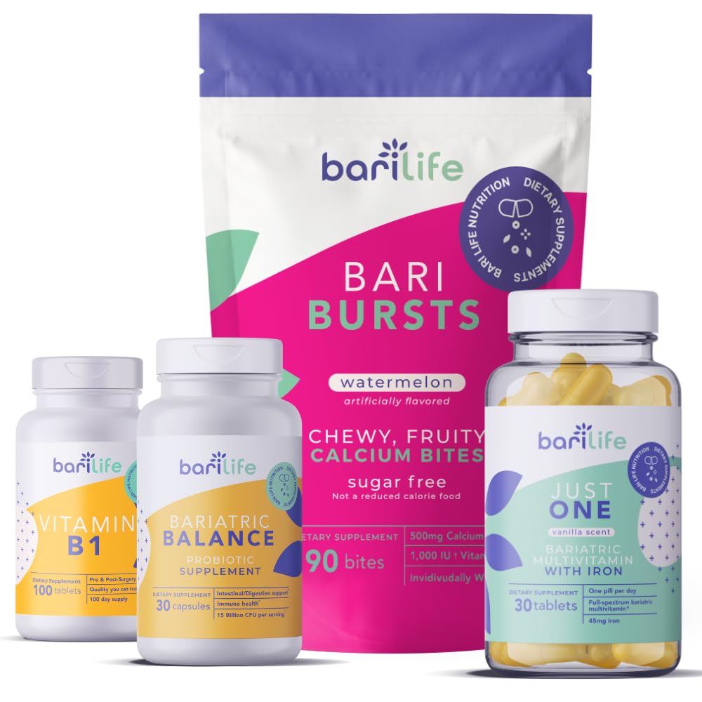 Bari Vida Manga gástrica, Bypass gástrico Vitamina e Suplemento Kit inicial (Melancia)