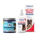 Vetericyn All-in 1 Suplemento para cães idosos multifuncionais com Glucosamina e Vetericyn Plus Hot Spot Spray
