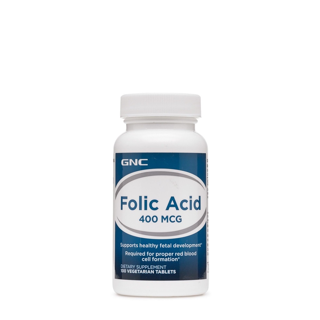 Ácido Fólico GNC 400 mcg (100 comprimidos)