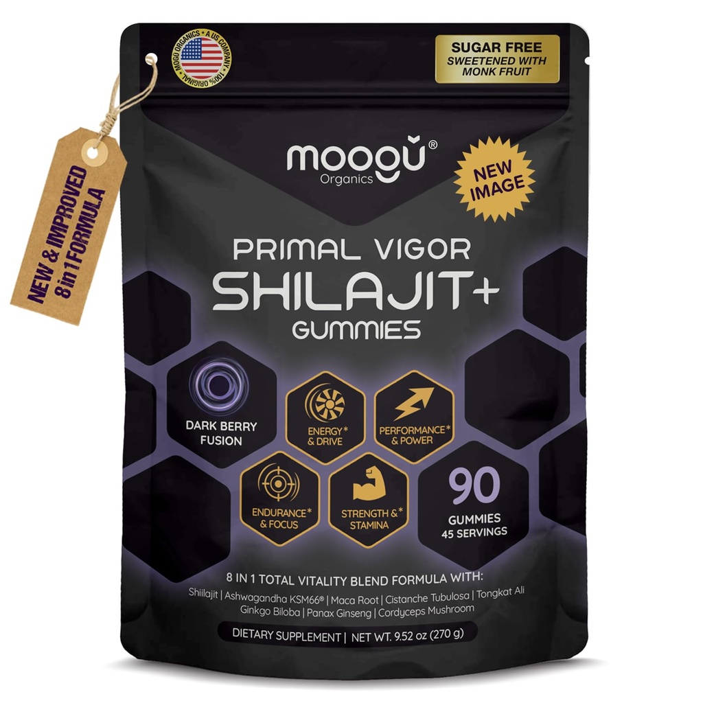 18,000mg Puro Himalayan Shilajit (90 Gummies) Ashwagandha, 75% Ácido Fulvico & 85+ Trace Minerals I Homens, Mulheres I Panax Ginseng, Rhodiola, Turmeric, Gingko Biloba, Cordyceps, Stinging Nettle.