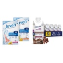 Nutrição Terapêutica Juven Drink Mix Powder for Wound Healing Support, Inclui proteína de colágeno e garantir Max proteína leite chocolate Nutrição Shake, 30g proteína, 1g açúcar, 4g mistura de fibra de conforto