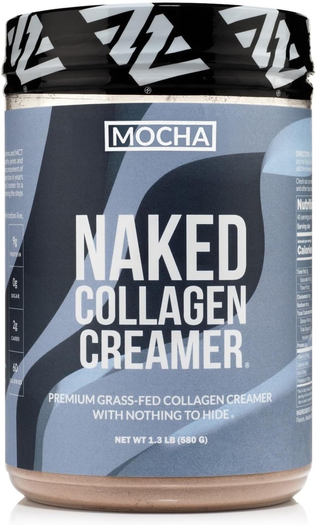 Creme de café Mocha Colagen nu - Creme de colágeno para café - Dairy-free, Gluten-free, GMO-free - Suporte Cabelo, Pele e unhas - 40 Servings