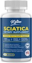 Sciatic Nerve Relief: Suplemento de suporte avançado para Sciatica – Potent Alpha Lipoic Acid & Turmeric & Herbal Relief Ingredients – Made in USA, 120 Cápsulas (120 Conde de 1), Banana)
