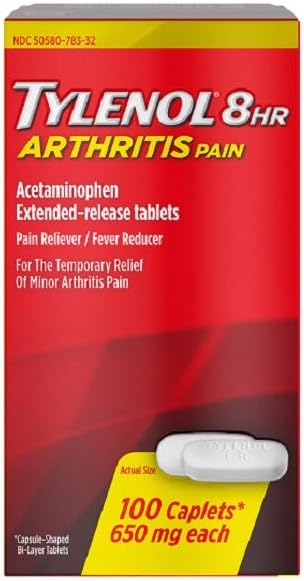 Tilenol 8 horas Artrite Dor Caplets, 100
