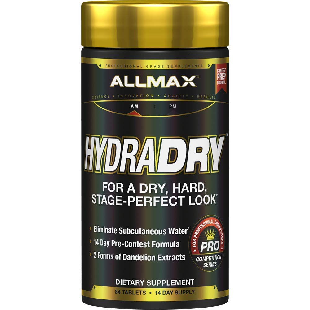 ALLMAX Nutrition HydraDry, Sistema de Perda de Água Pré-Conteste de 14 dias, 84 comprimidos