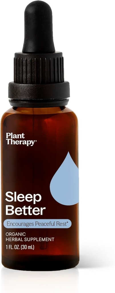 Terapia vegetal sono orgânico melhor tintura 30 ml (1 oz) Suporta Relaxação e sono, Ajuda a acalmar uma mente ocupada, com Camomila, Limão Balm & Extratos Valerian