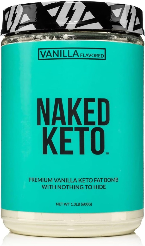 Vanilla Keto nua - Premium Vanilla Keto Fat Bomb Pó - Nada Artificial - Bomba de Keto sem glúten Vanilla Mct Oil Pó com Sem Gmos - 1,3 Lb