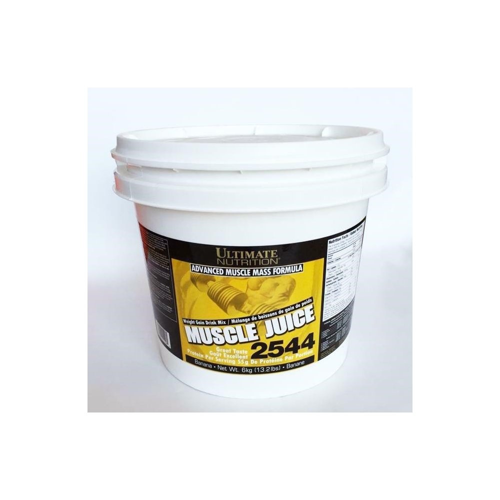 Ultimate Nutrition Muscle Juice, Weight Gain Drink Mix - Massa Gainer exercitar pó para homens e mulheres - Suplemento para crescimento muscular magro e apoio imunológico com 55g de proteína - Banana, 13.2lb