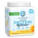 Sunwarrior claro proteína em pó mistura de água baseada em plantas, Vegan e refrescando proteína e Hydration Suplemento 10g por servir pêssego Mango flavored 420g Tub 30 Servings