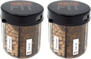 Dispensador de comprimidos de suplemento de monstro com rótulos de compartimento - Extra grande frasco de comprimido alças quase qualquer suplemento - Fácil de distribuir (Monster Fit - 2 Pack)