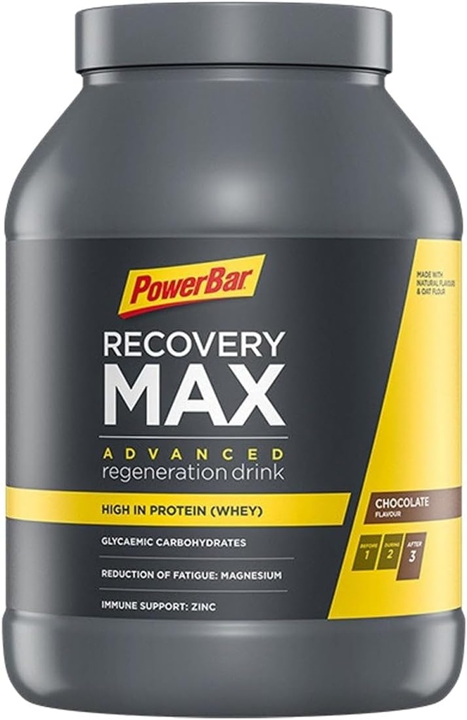 PowerBar, RecuperaçãoMax, Mistura de bebidas, Chocolate, Jarro, 13 Servings