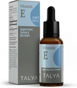 TALYA Vitamina E Liquid Drops 0.34 fl.oz Osso, Joint, Saúde do Coração ; Vitamina E Óleo para Cicatrizes e Pele ; Garrafa de vidro com Dropper ; Suplemento Vitamina E , Não-GMO , Vegan