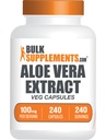 BulkSuplementos.com Cápsulas Aloe Vera - Aloe Vera Extract, Suplemento Aloe Vera - Suplemento de ervas, Glúten Grátis, 1 Cápsula por Serviço, 240 Cápsulas Veg (Pack of 1)