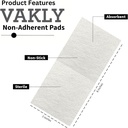 Almofadas de calibre 3x8 não-aderentes esterilizadas - Vestido de 3''x8' Vestido de ferida não-estípida grossa Individualmente selado □ Altamente absorvente Retângulo Bandagem □ Remoção indolor (20)