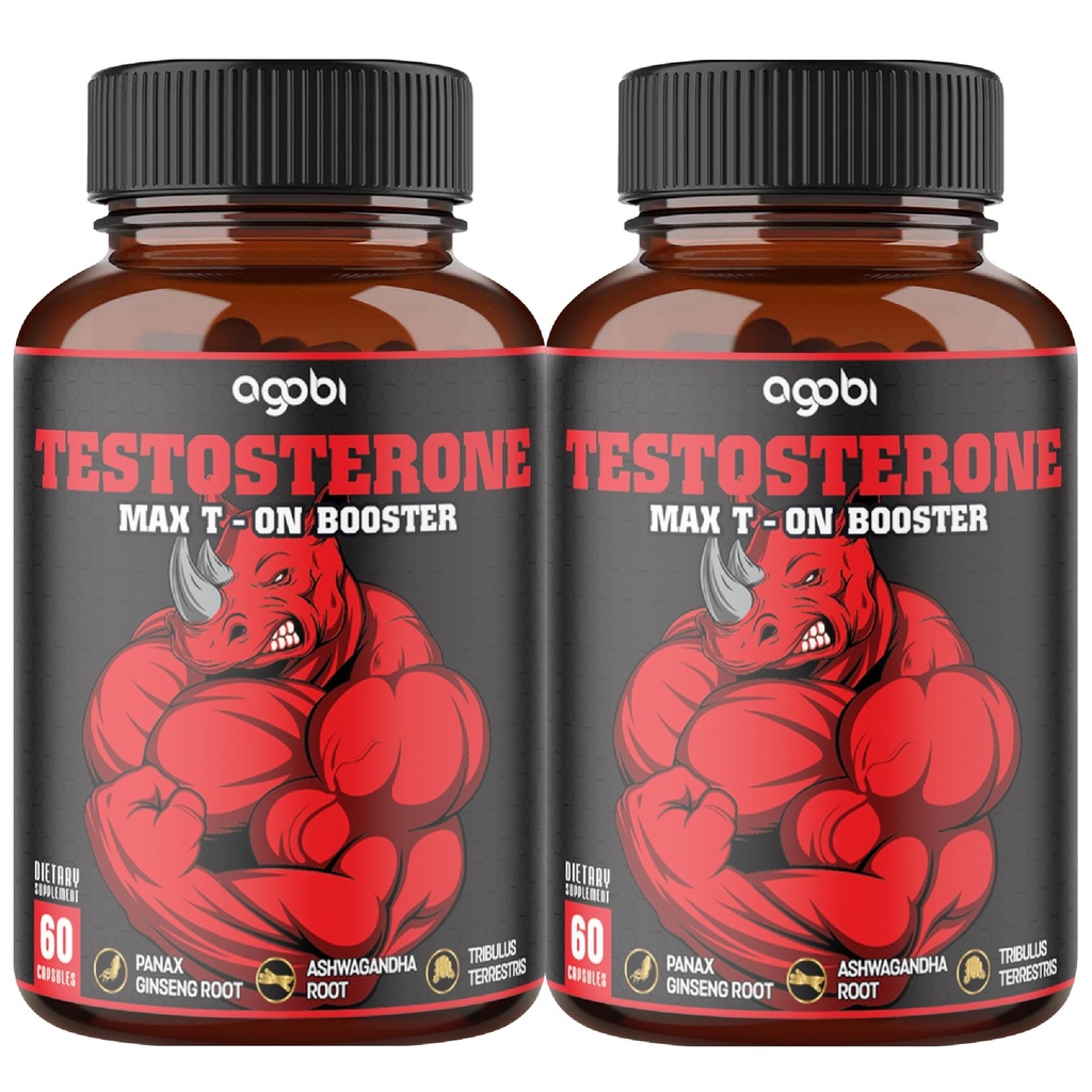 2 embalagens 60 cápsulas - 11 ervas combinadas com Ginseng, Ashwagandha, Tribulus & More.