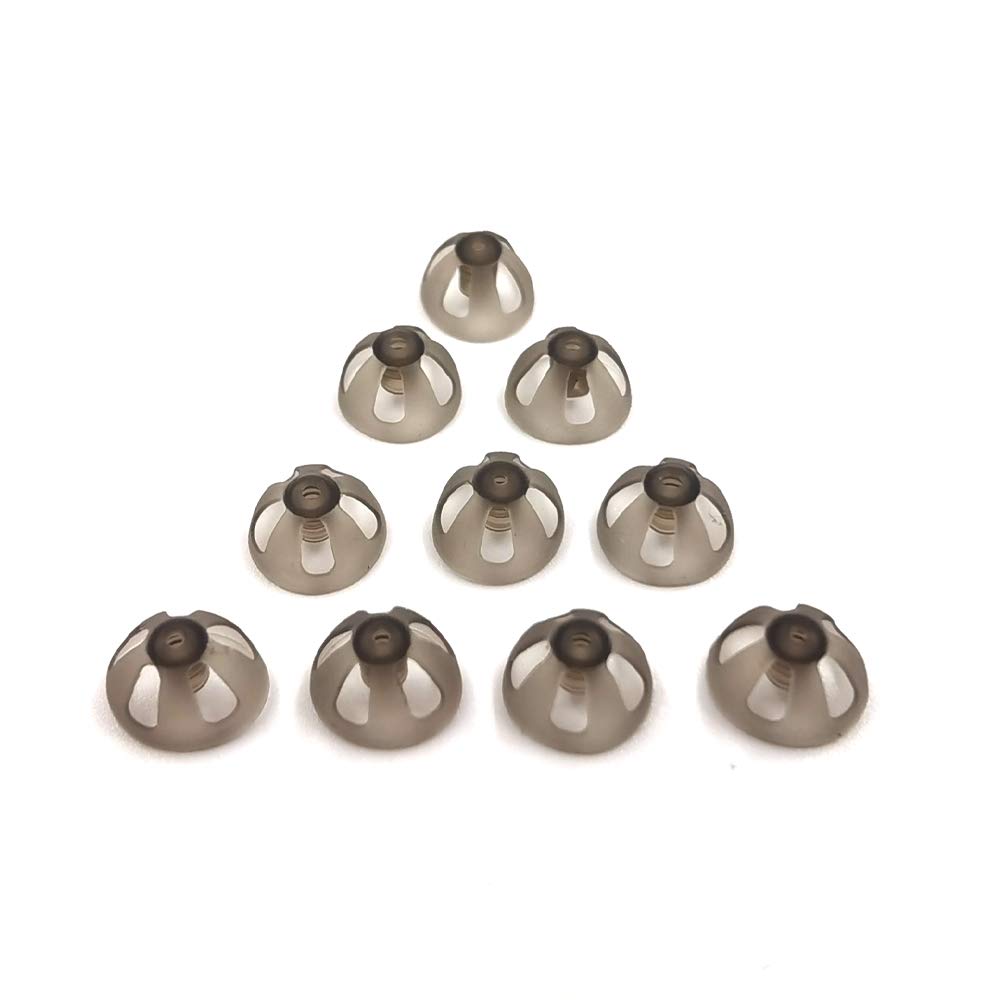 Aparelhos auditivos Domes Smoky Gray Dicas Peças de ouvido Confortáveis para Amplificador de Som BTE de ajuste aberto Kit PSAP Invisível 10mm (L * 10)