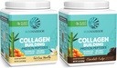Chocolate & Baunilha Vegan Colagen Protein Powder Set □ Bundle & Save □ Impulsionador de Colágeno Baseado em Planta □ Não-GMO Não Adicionado Soja de Açúcar ou Dairy (20 Servings Chocolate, 20 Servings Vanilla)