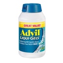 Advil Liqui-Gels Reliever Dor e Redutor de Febre, Medicina da Dor para Adultos com Ibuprofeno 200mg para dor de cabeça, dor nas costas, dor menstrual e alívio da dor articular - 200 Cápsulas Recheadas Líquidas