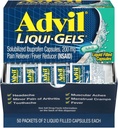 Advil Liqui-Gels Reliever/Redutor de Febre, Ibuprofeno solubilizado 200mg, 2/Packet, 50 Packets/Box (016902)