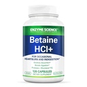 Enzime Ciência Betaine HCl com Pepsin - Suplemento para Ácido de Estômago Baixo - Suplemento de cloreto de betaína - Enzimas Digestivas - Enzimas Digestivas - 120 Cápsulas