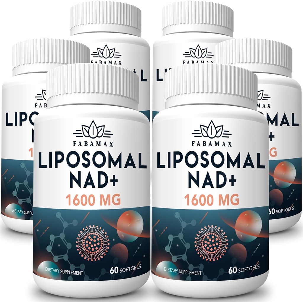 1600 mg Suplemento NAD lipossomal, 98% Puro NAD+ Suplemento, Absorção Superior, Alternativa à Nicotinamida Riboside ou NADH para aumentar NAD+ para defesa do envelhecimento, energia, longevidade, 360 Softgels