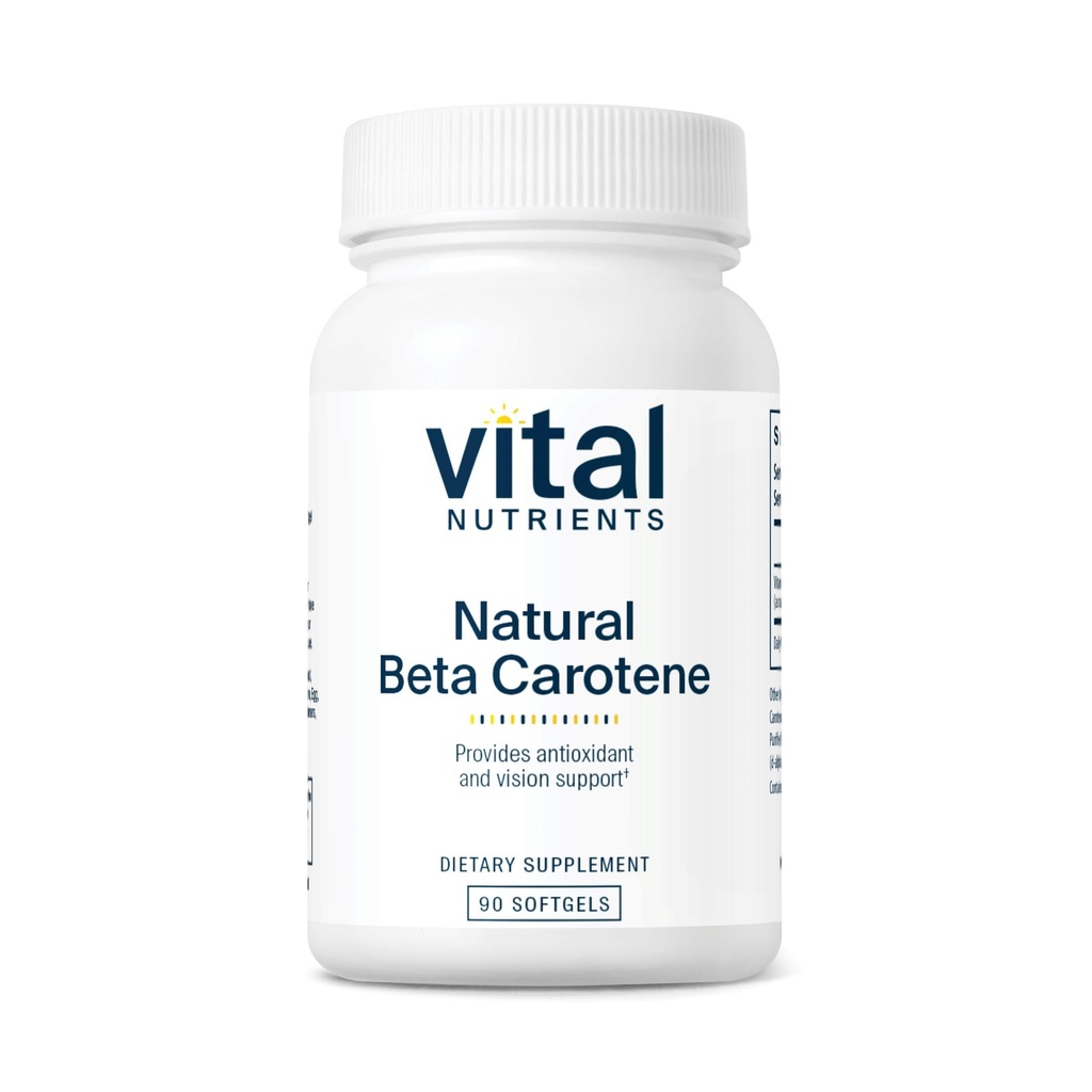 Nutrientes Vital Beta Caroteno Natural 25,000UI □ Precursor de Vitamina A